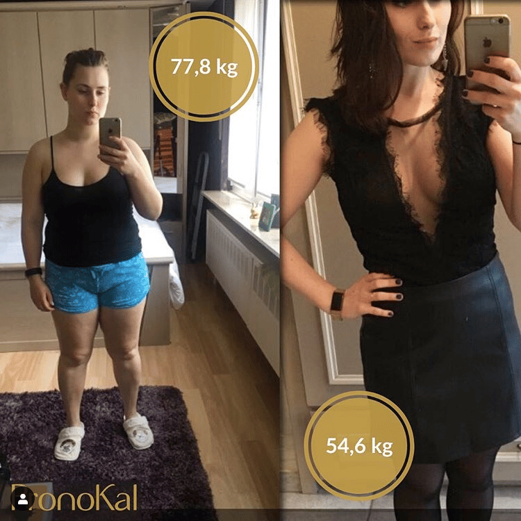 voor en na foto gewichtsverlies